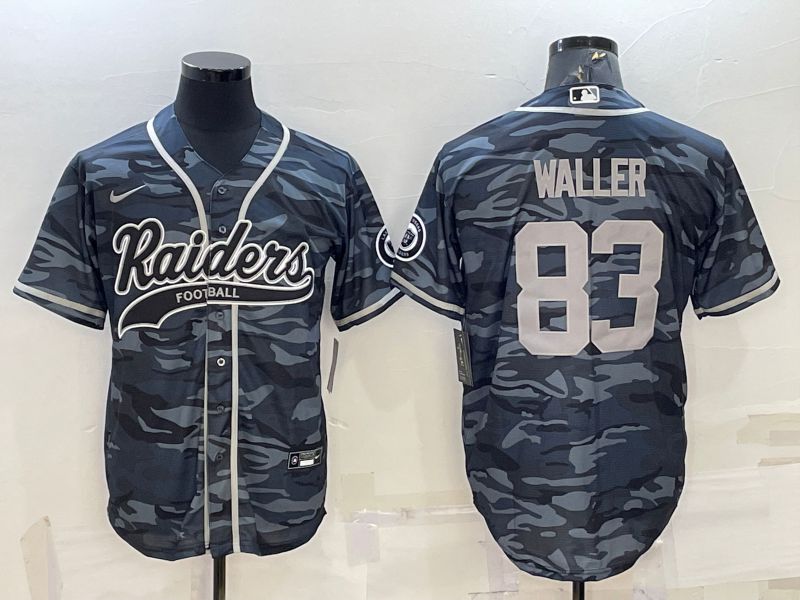 Men Oakland Raiders #83 Waller Camo 2022 Nike Co branded NFL Jerseys